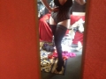 Mirror selfie in black stockings